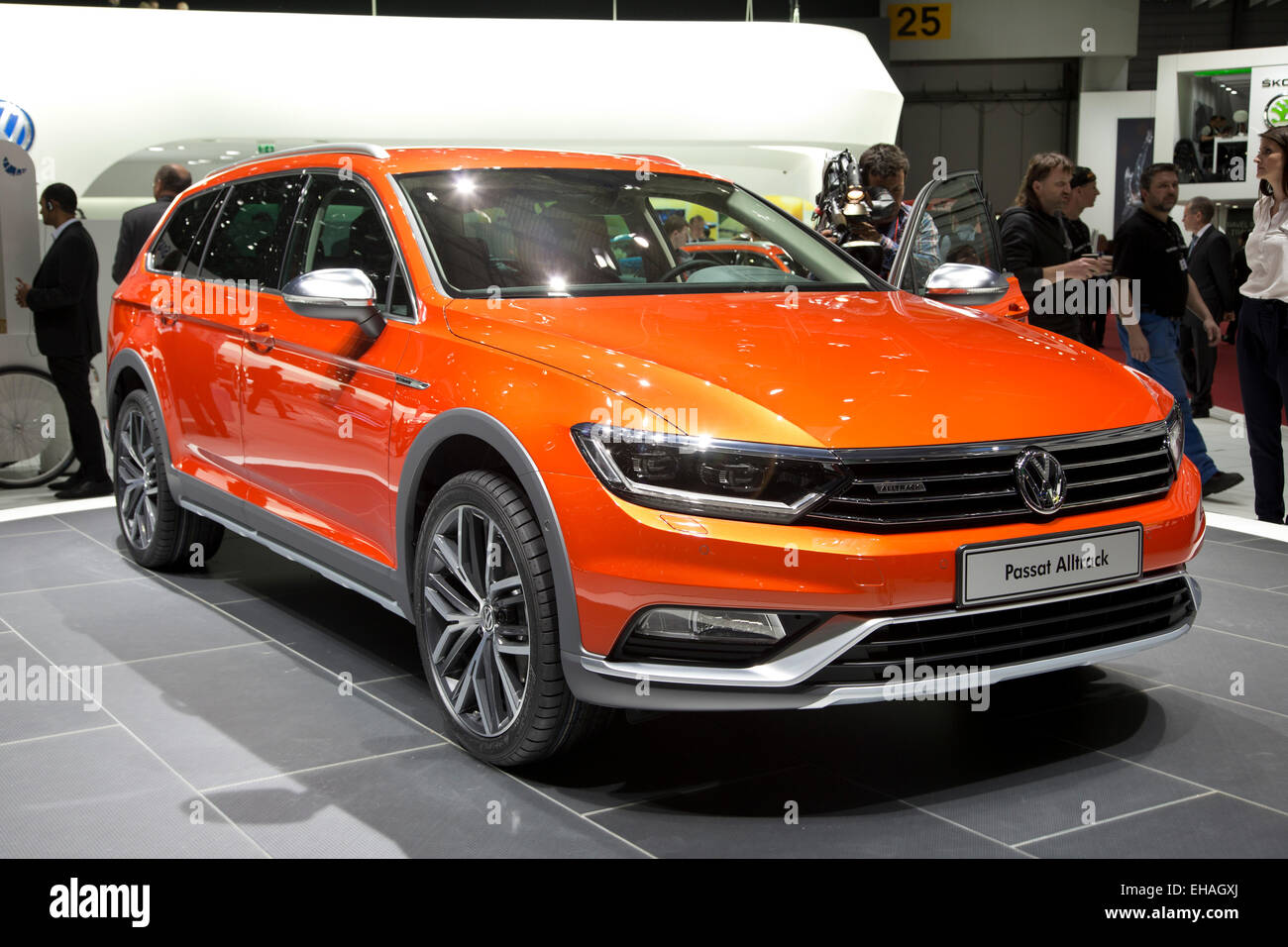 Volkswagen Passat Alltrack at the Geneva motor show 2015 Stock Photo