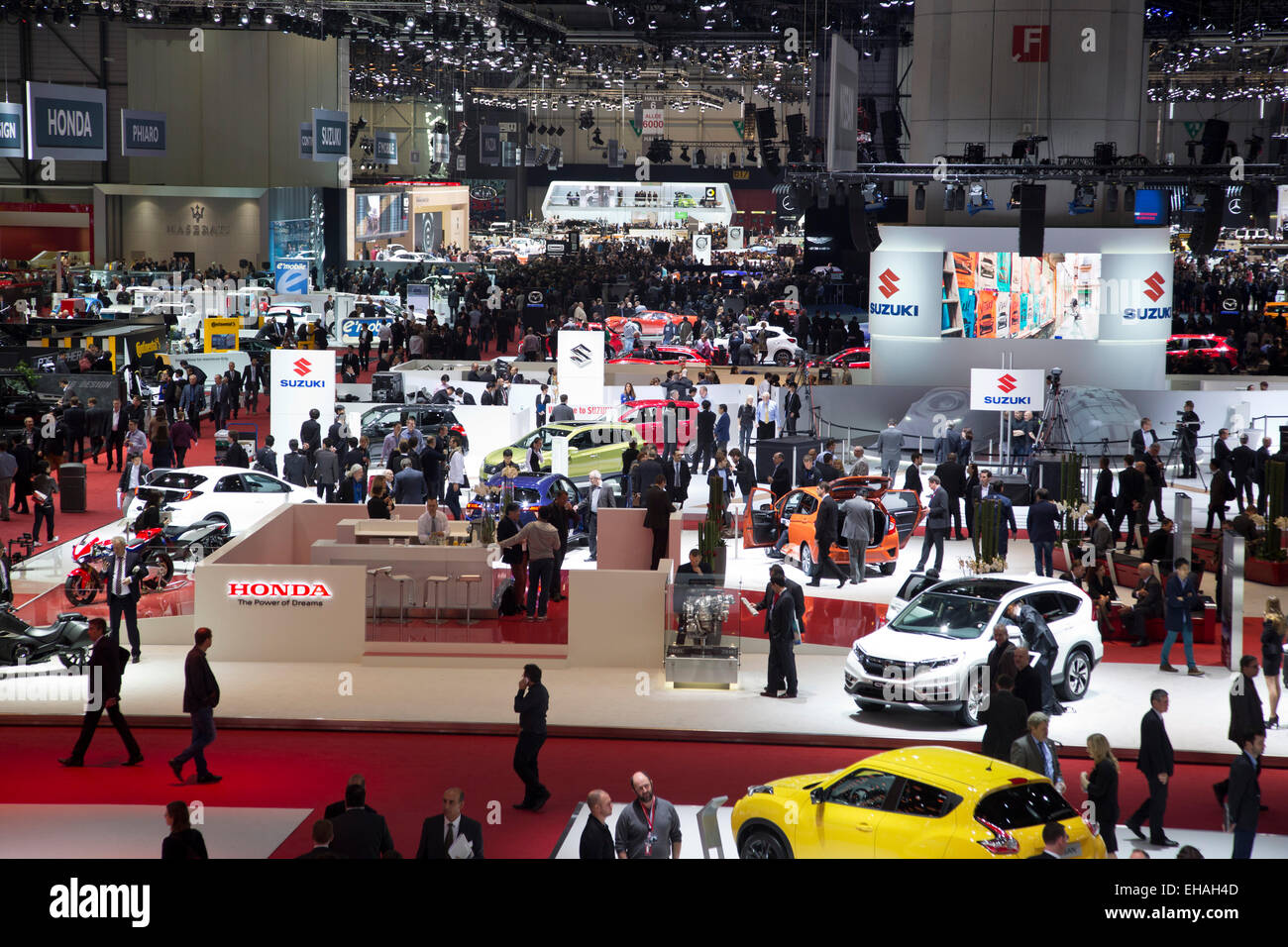 Geneva Palexpo arena exhibition halls. Geneva motor show 2015 Stock Photo
