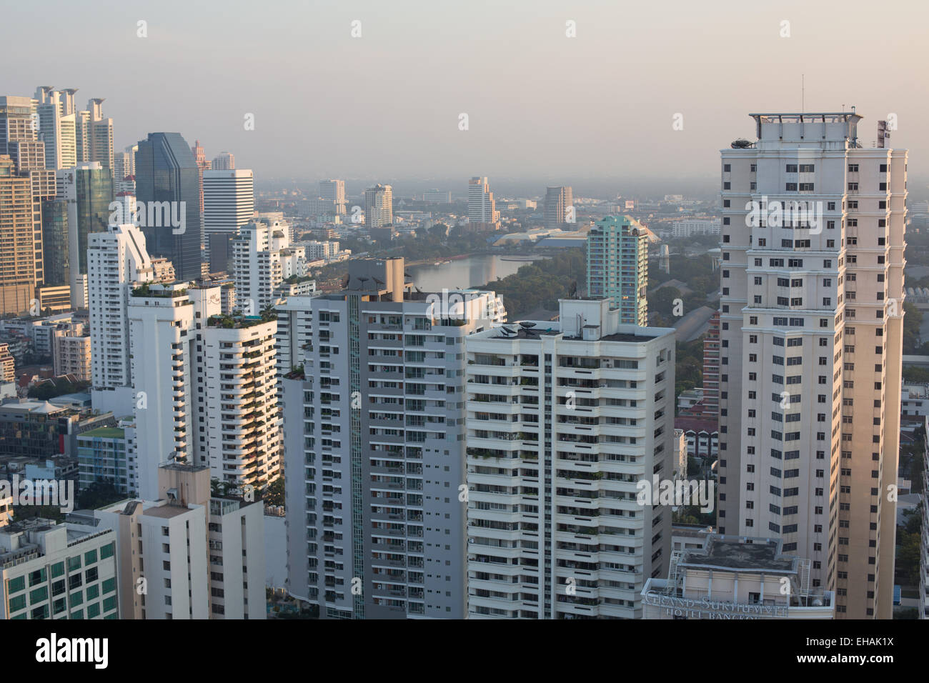 Bangkok city skyline during sunset Stock Photo - Alamy