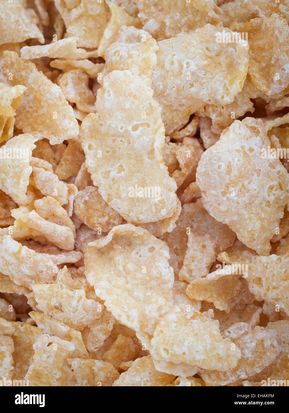 A close-up of Kellogg's Frosted Flakes cereal. Stock Photo