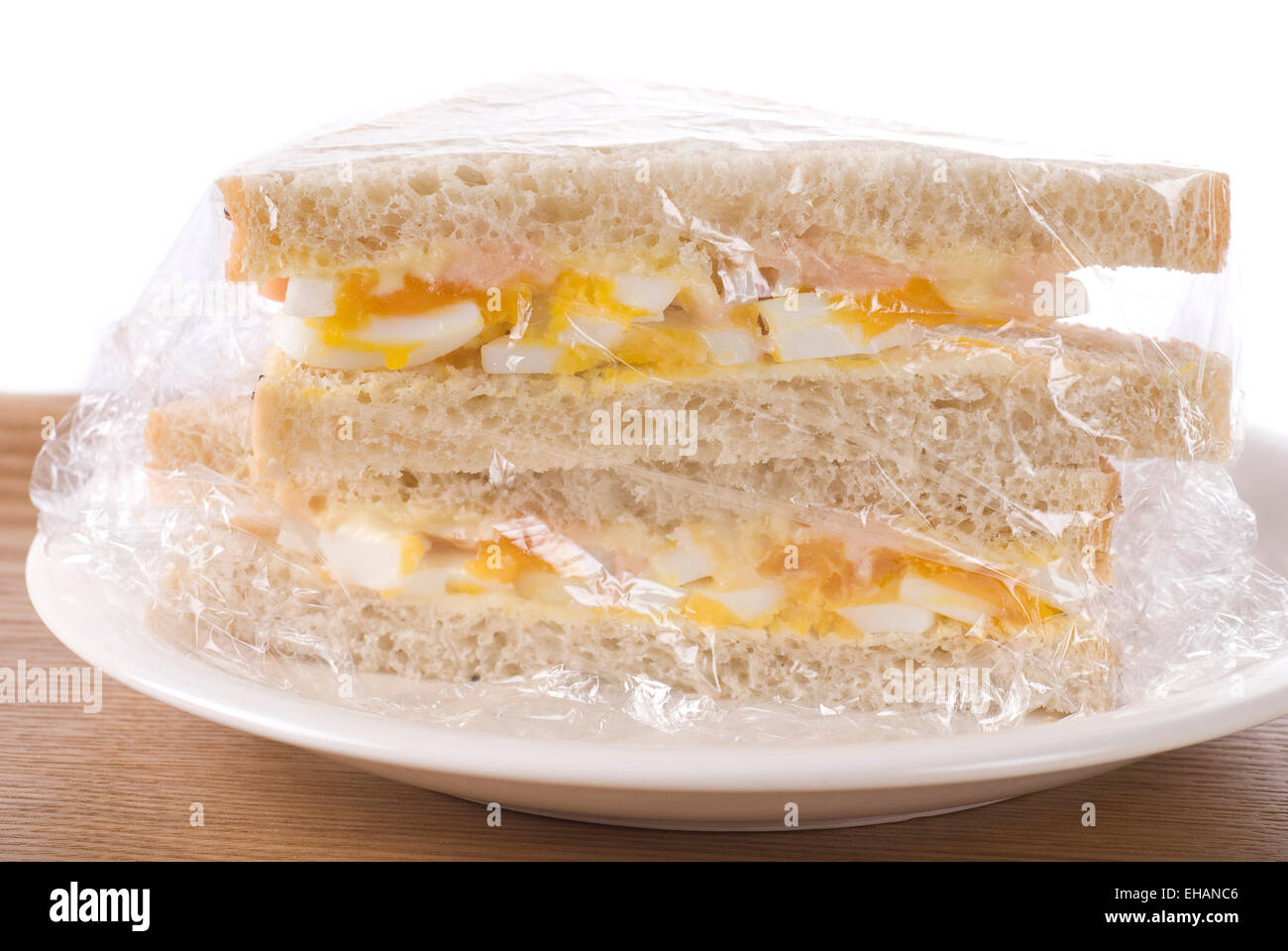 Egg, mayonnaise an caviar sandwich. Stock Photo