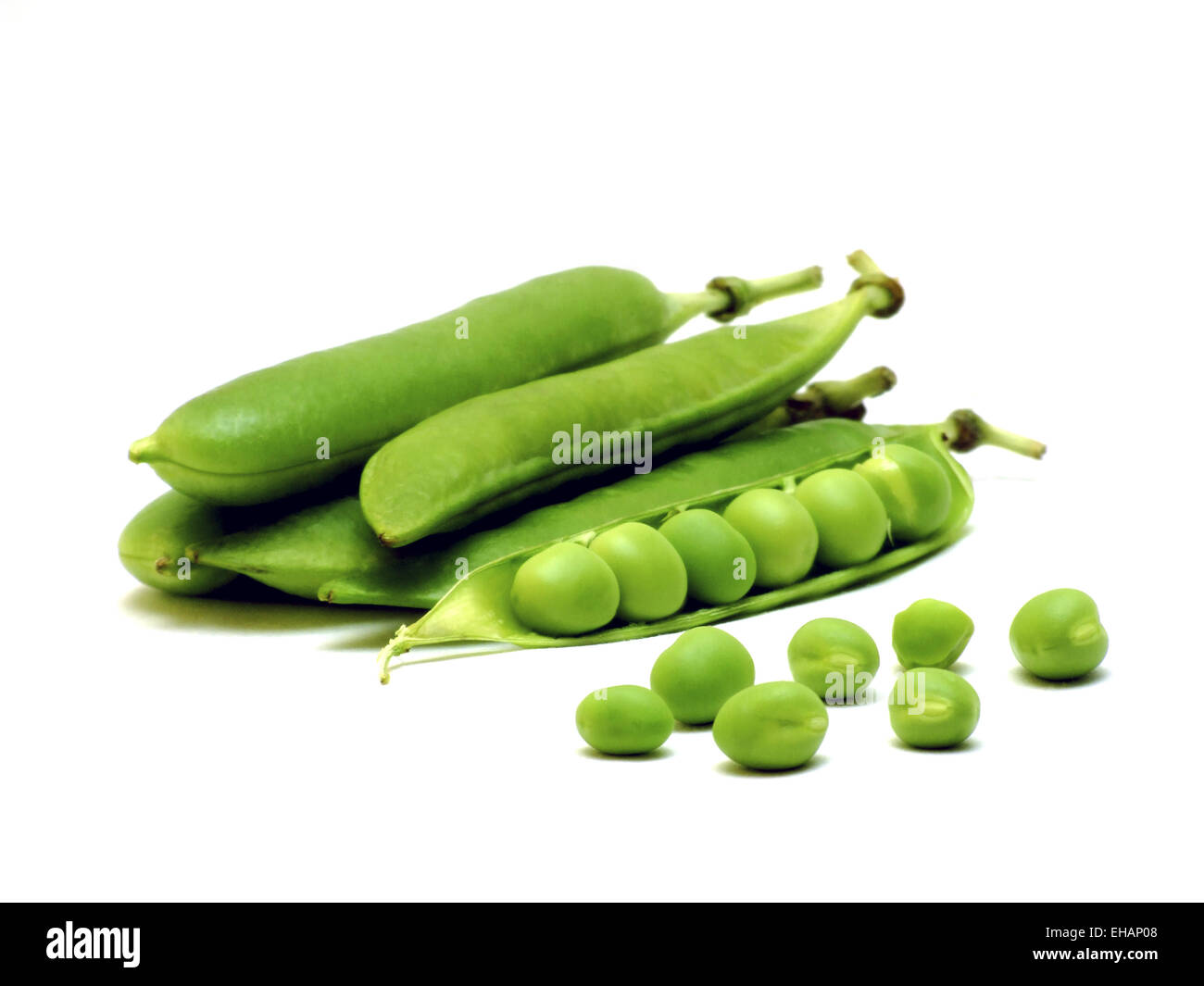 grüne Erbsen / green peas Stock Photo