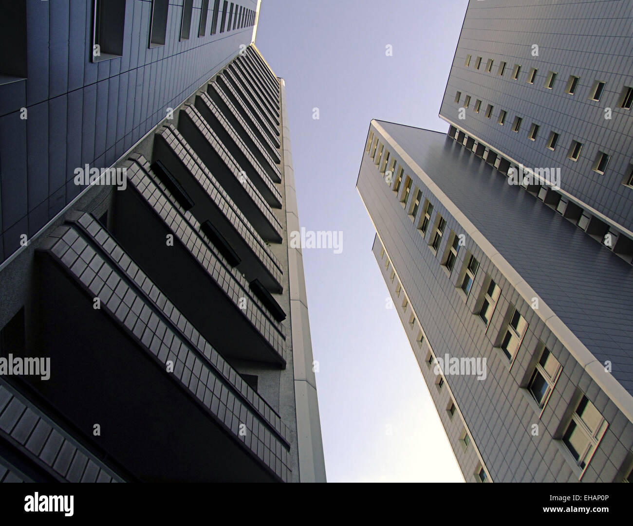 zwei Hochhäuser Stock Photo