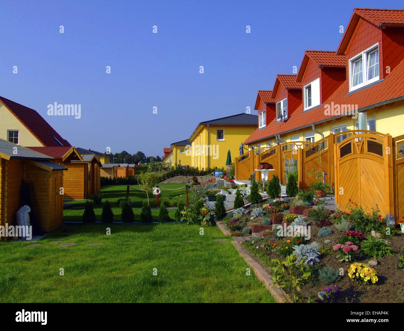 Reihenhäuser / homestead Stock Photo