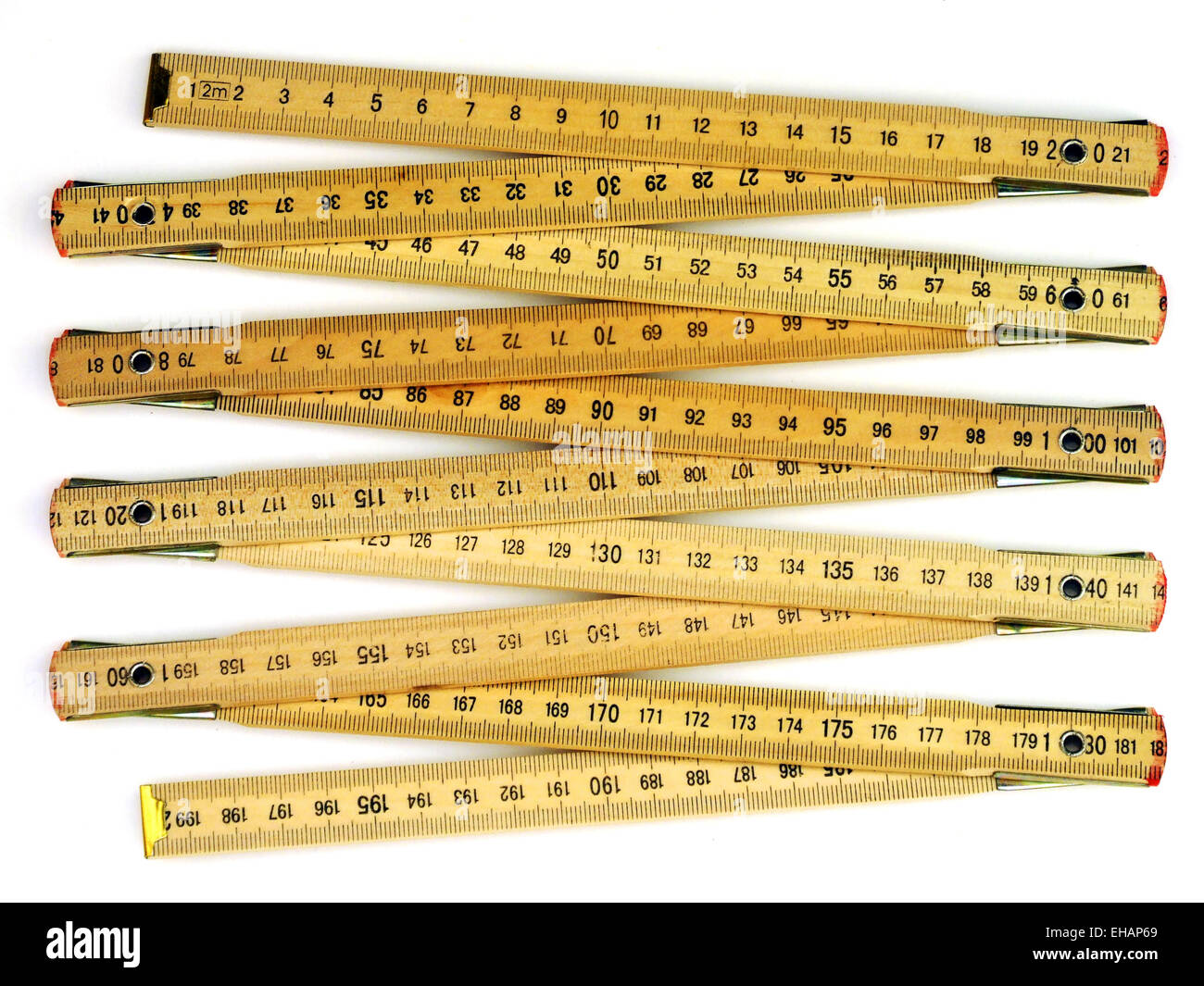 Zollstock / folding meter stick Stock Photo