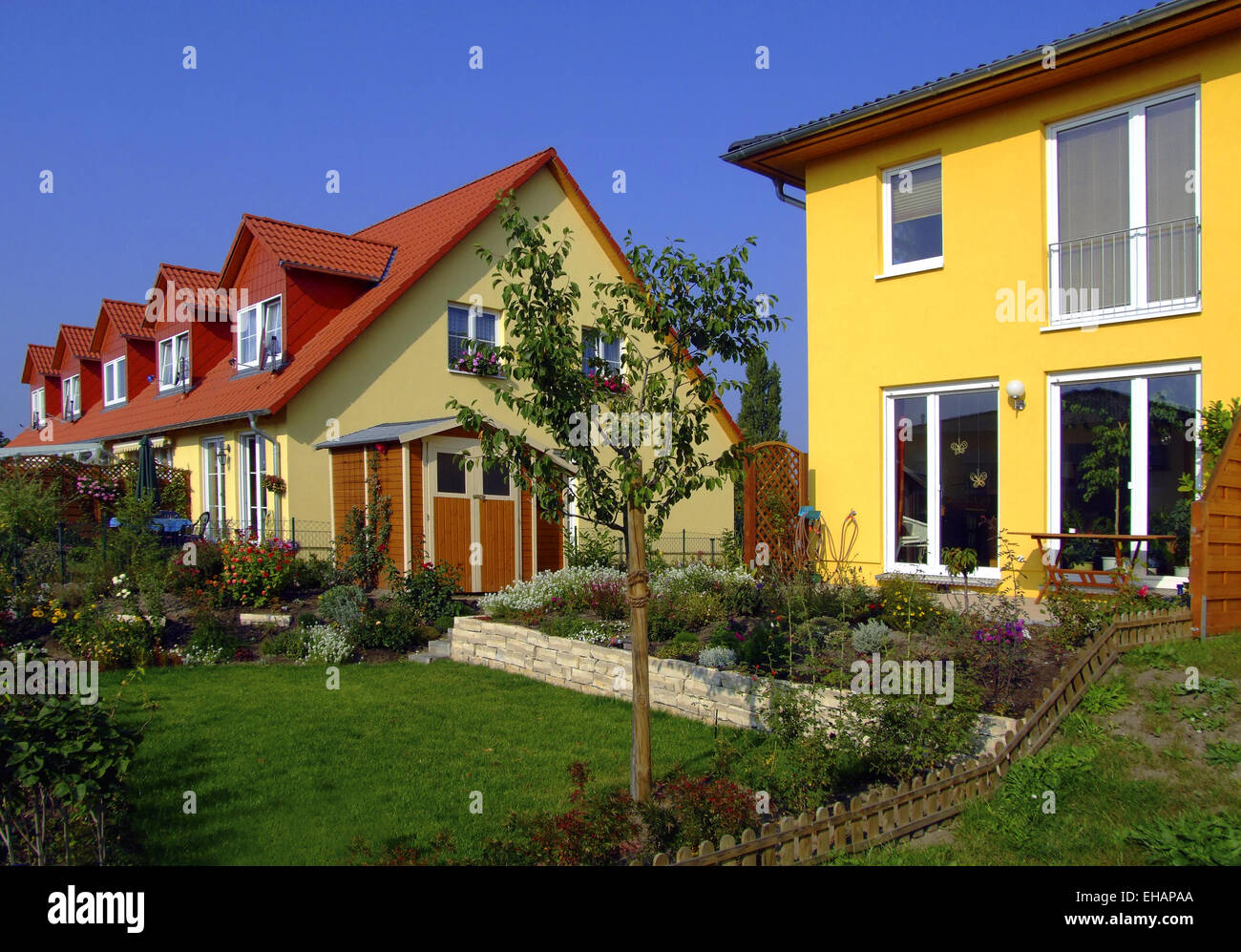 Reihenhäuser / private residential Stock Photo