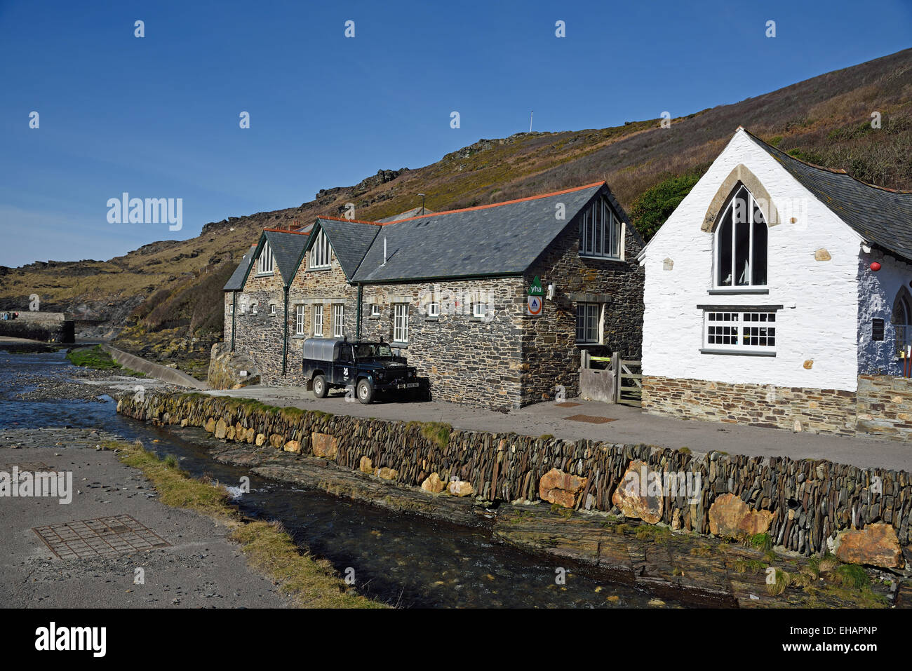 Boscastle Youth Hostel, Boscastle, Cornwall, UK.  The YHA has been offering low-cost accommodation since 1930. Stock Photo