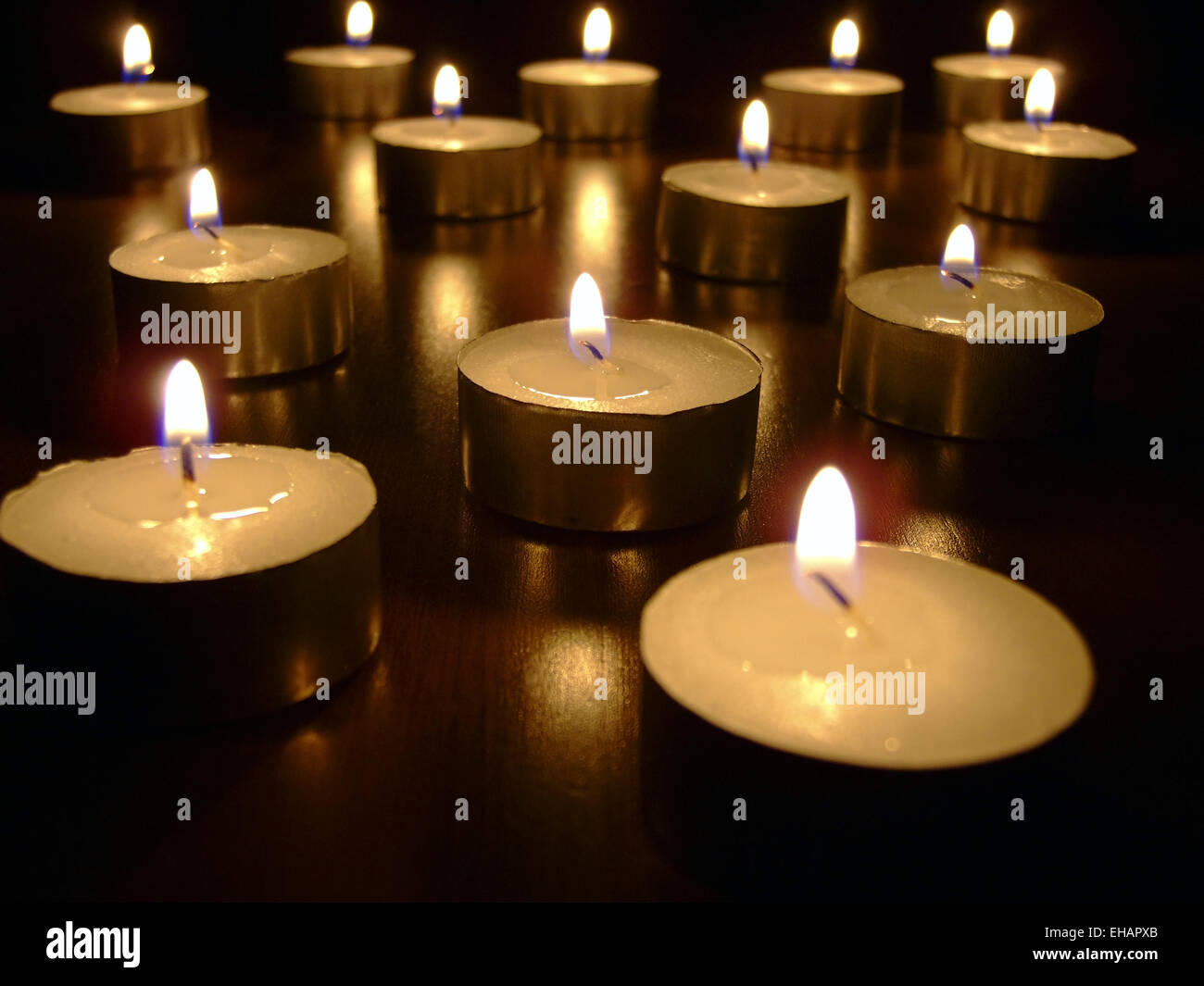 dreizehn Lichter / thirteen candles Stock Photo