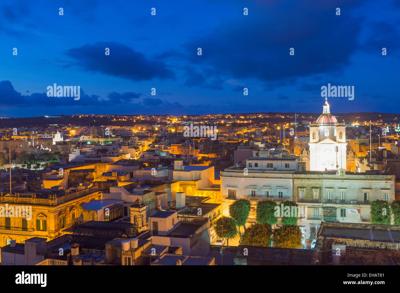 Mediterranean Europe, Malta, Gozo Island, Victoria (Rabat), Basilica of St George Stock Photo