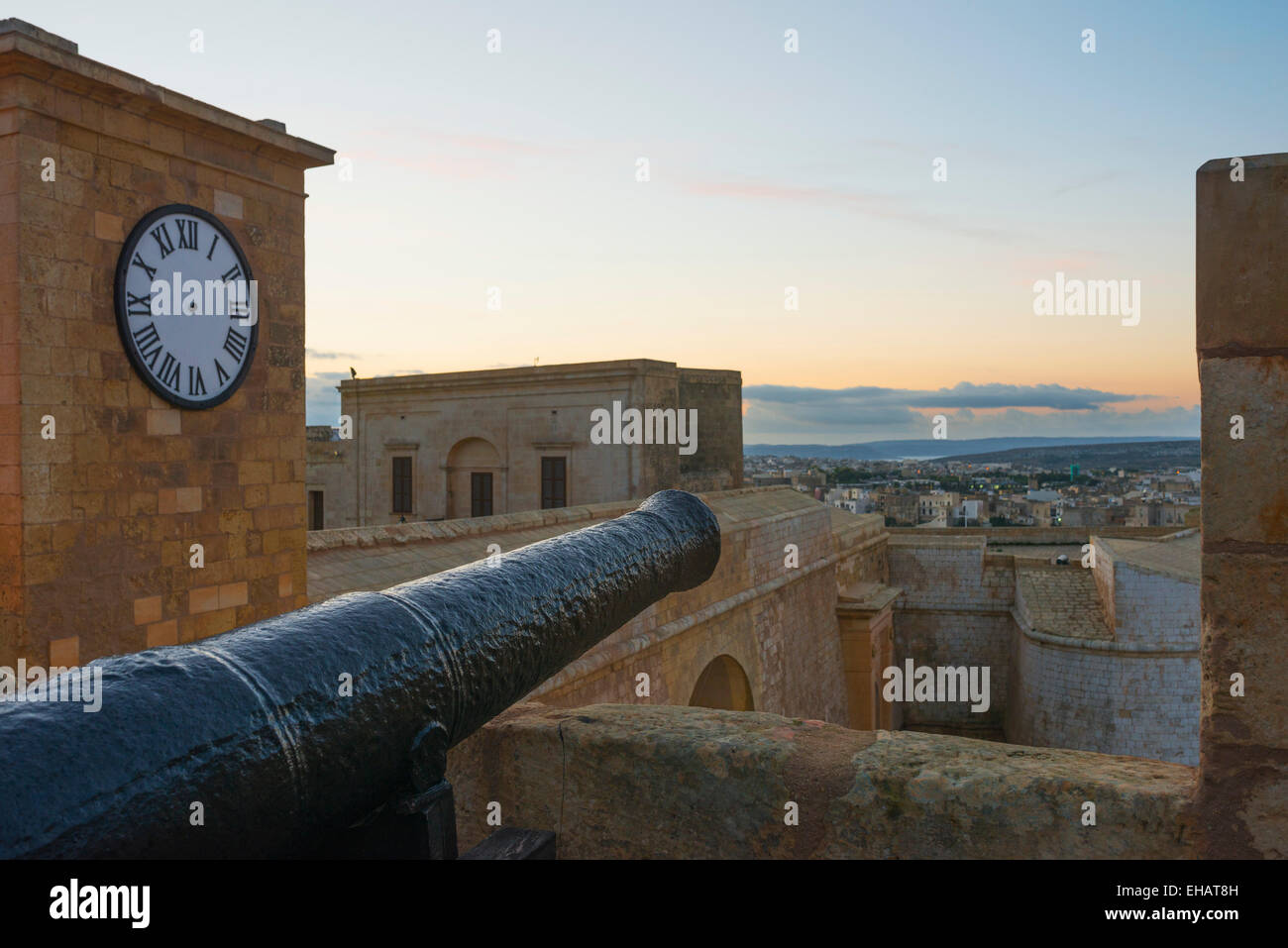 Mediterranean Europe, Malta, Gozo Island, Victoria (Rabat), Il-Kastell citadel fortress Stock Photo