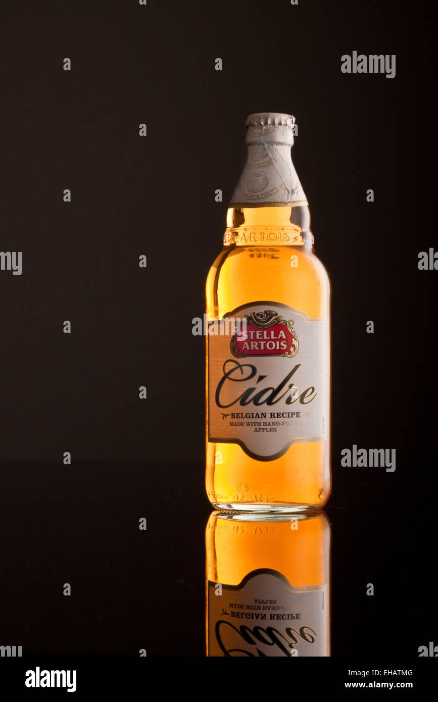 Bottle of Cidre/Cider Stock Photo