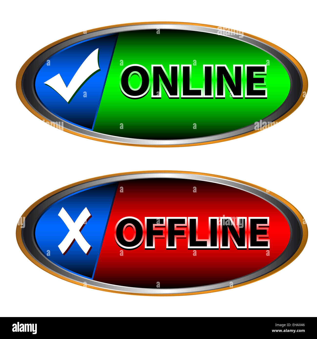 Online and offline icon Stock Photo Alamy