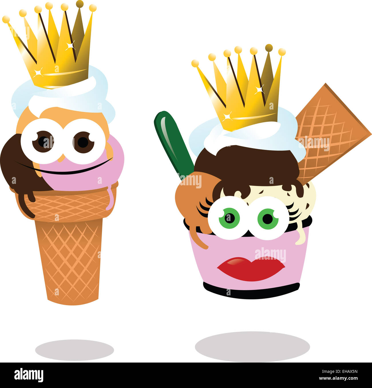 ice cream queen and king Stock Photo Alamy