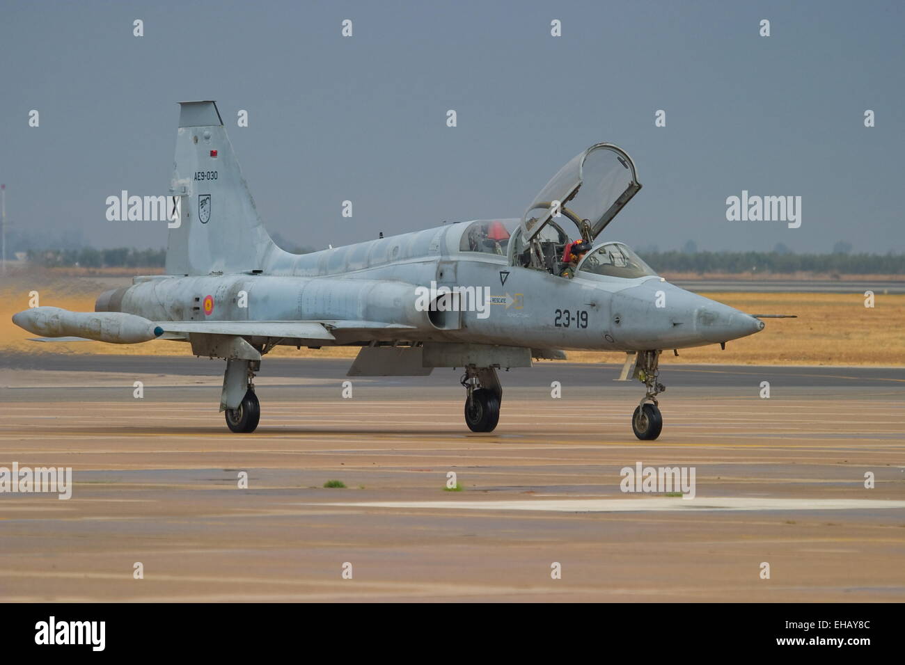 Military aircraft assigned to the combat and other warlike functions Stock Photo