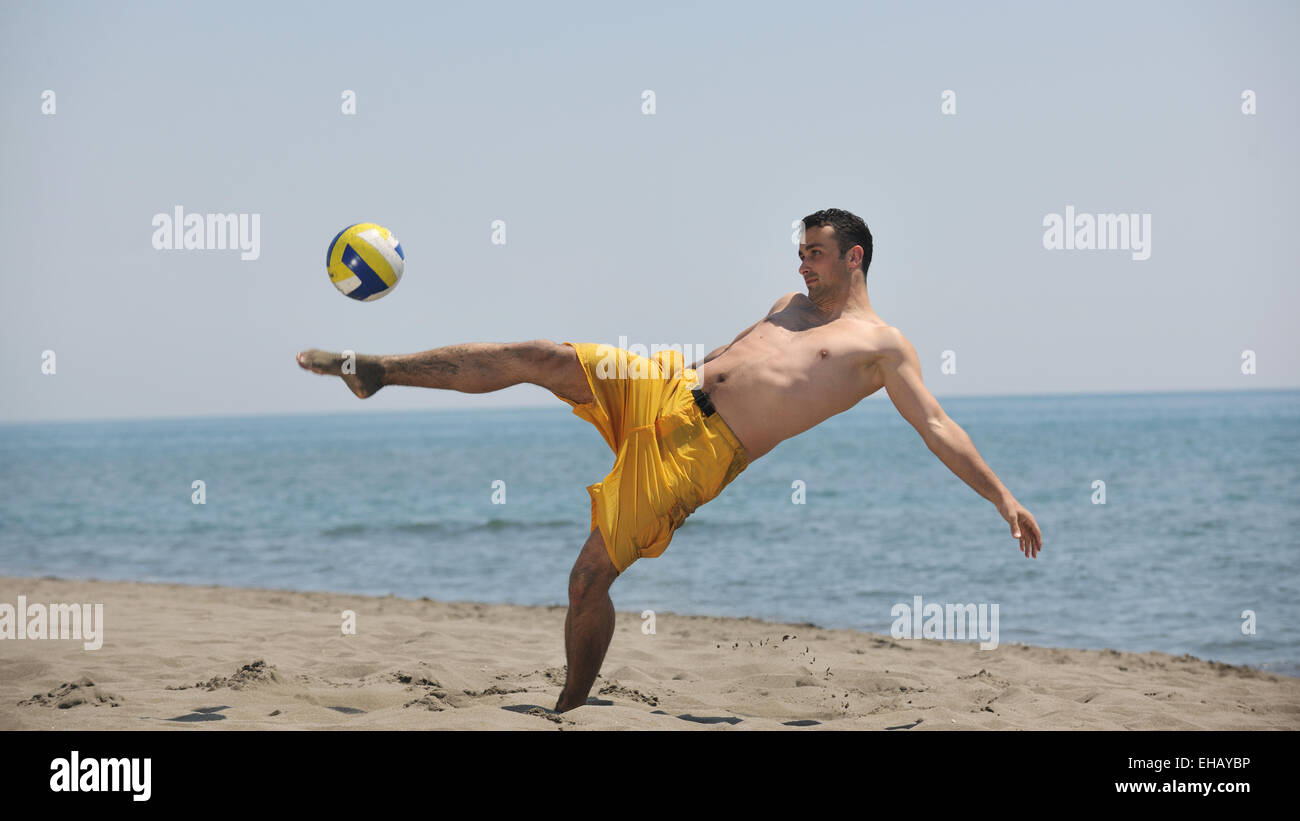 male beach volleyball game player Stock Photo Alamy