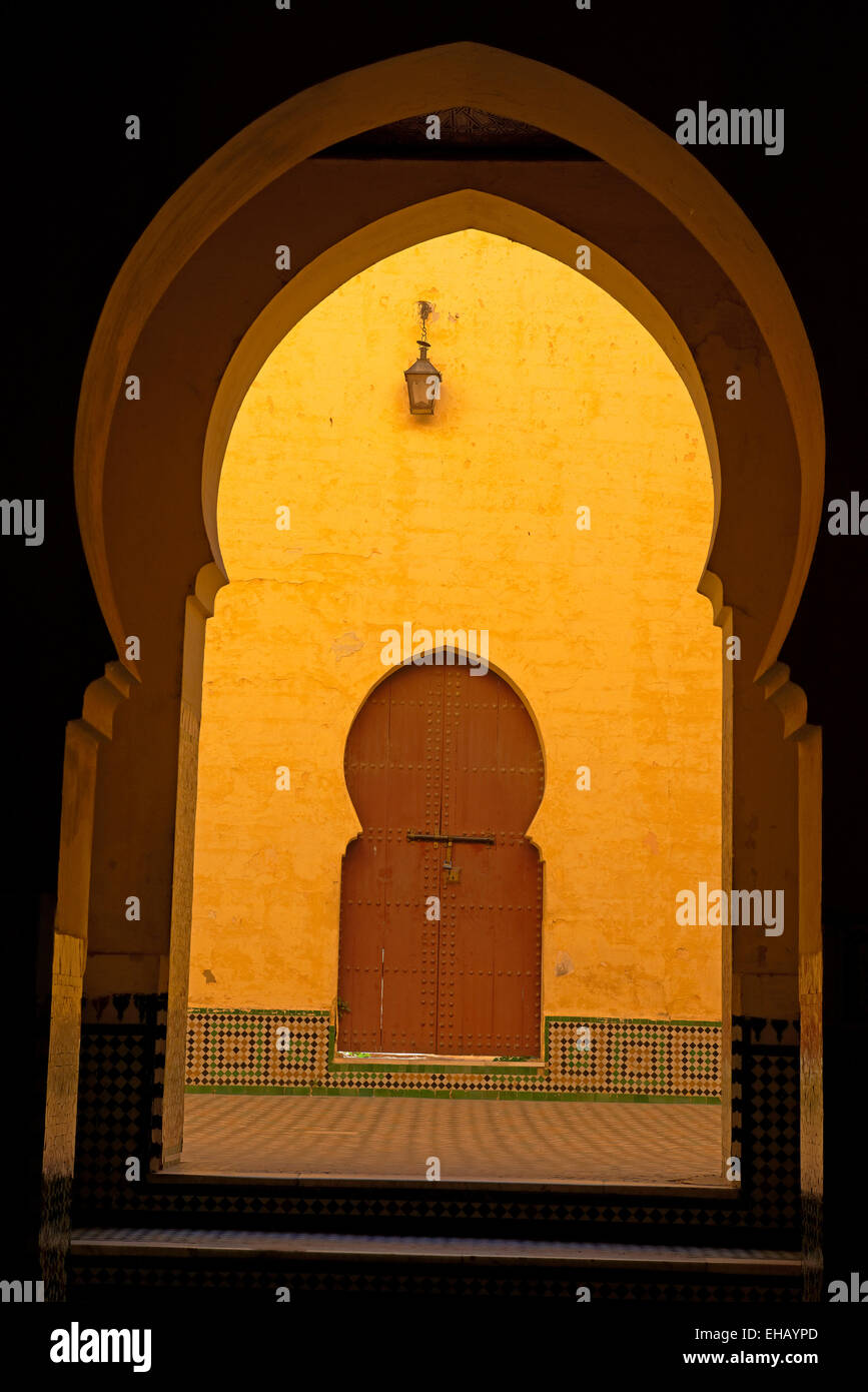 Mausoleum of Moulay Ismail, Meknes, Morocco, Maghreb, North  Africa Stock Photo