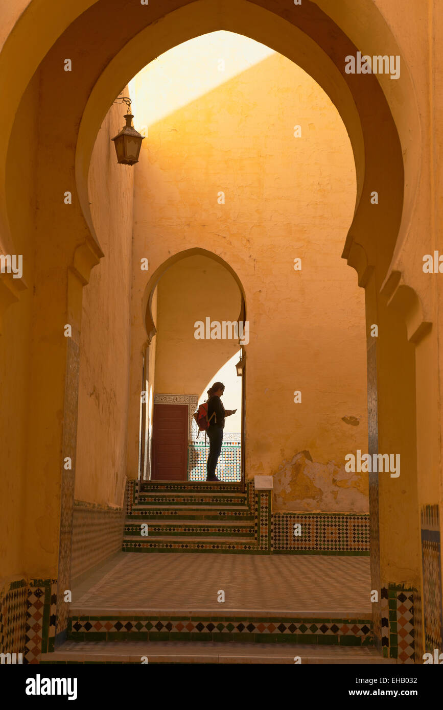 Mausoleum of Moulay Ismail, Meknes, Morocco, Maghreb, North  Africa Stock Photo