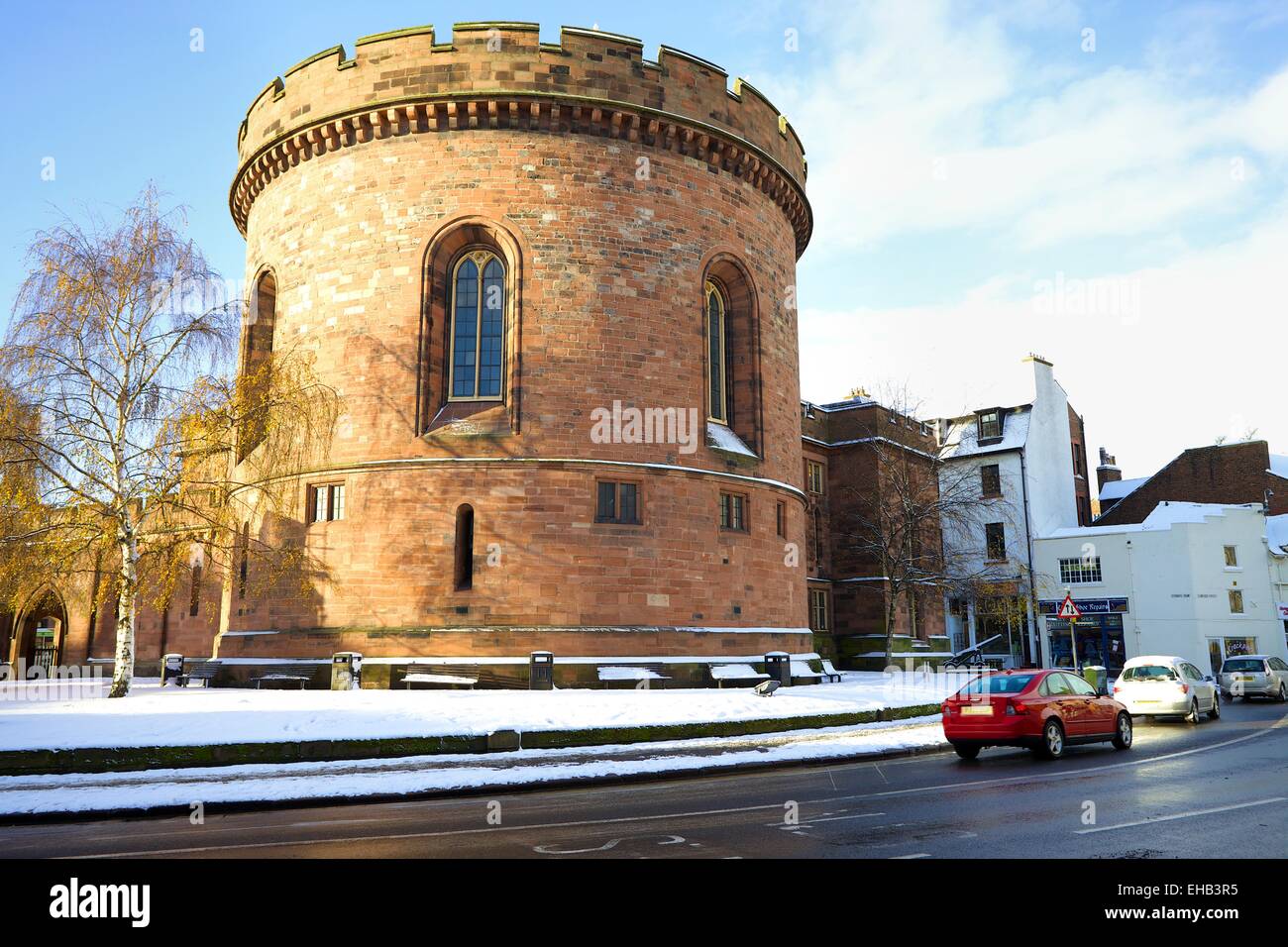 Carlisle Citadel in the snow. Carlisle, Cumbria, England, UK Stock