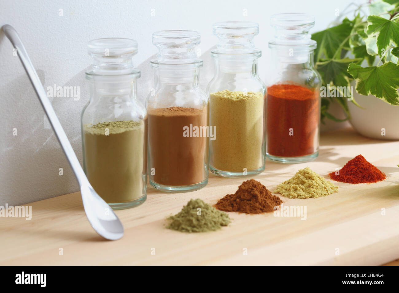 Assorted spices Stock Photo