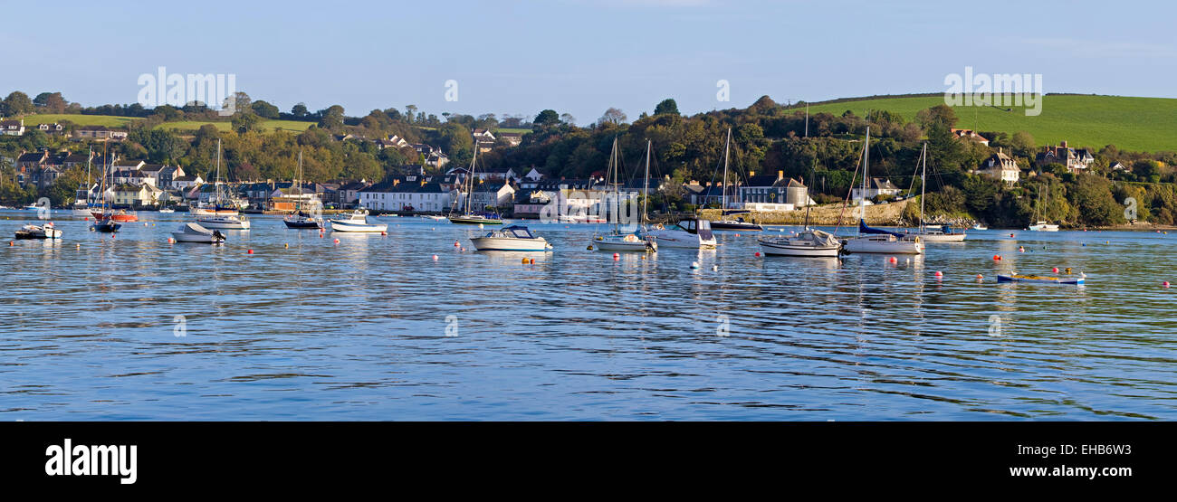 Across the Penryn River, from Falmouth, towards Flushing village, Cornwall, UK Stock Photo