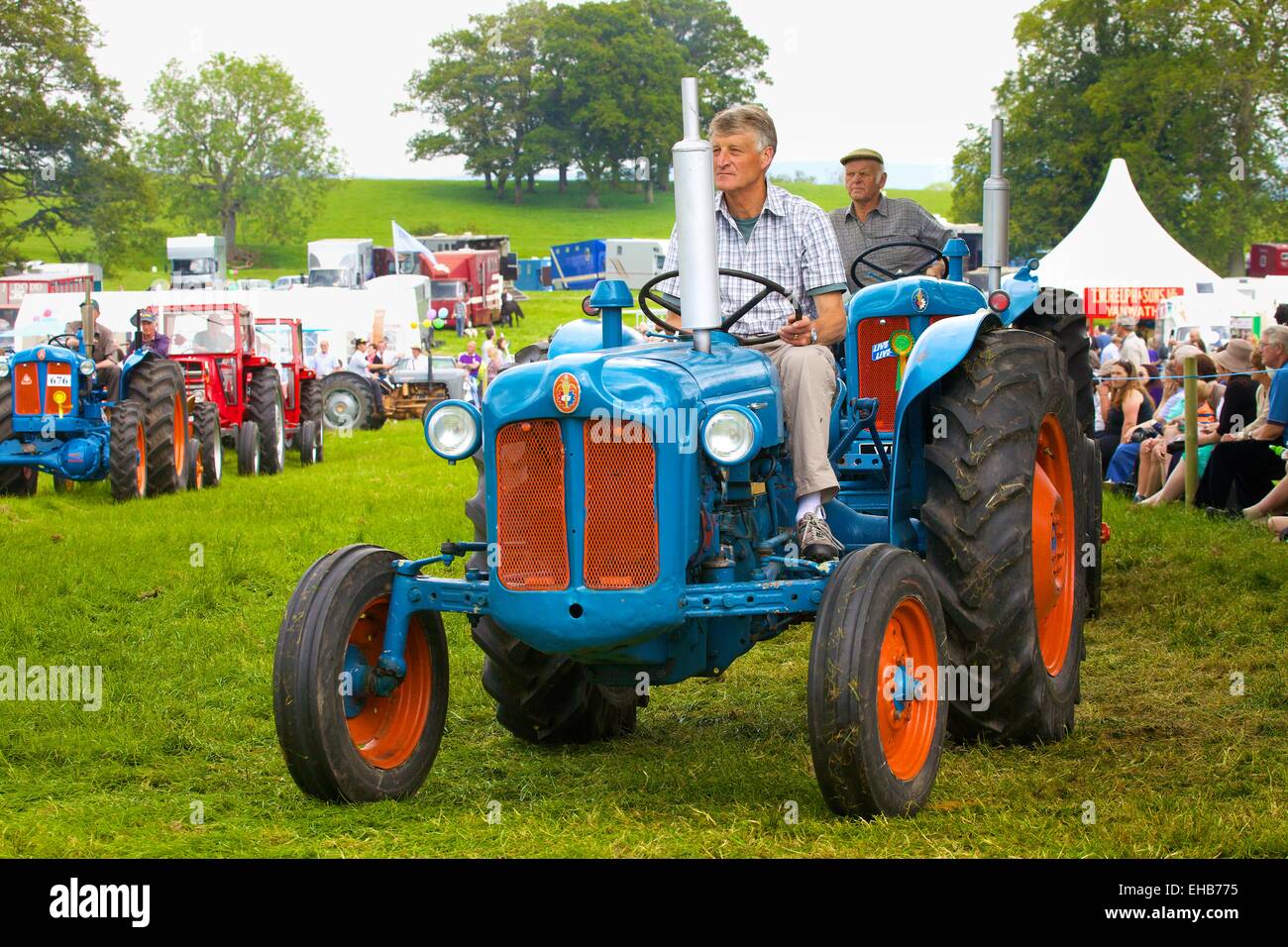 Fordson Major classic tractor. Skelton Show Cumbria, England, UK. Stock Photo