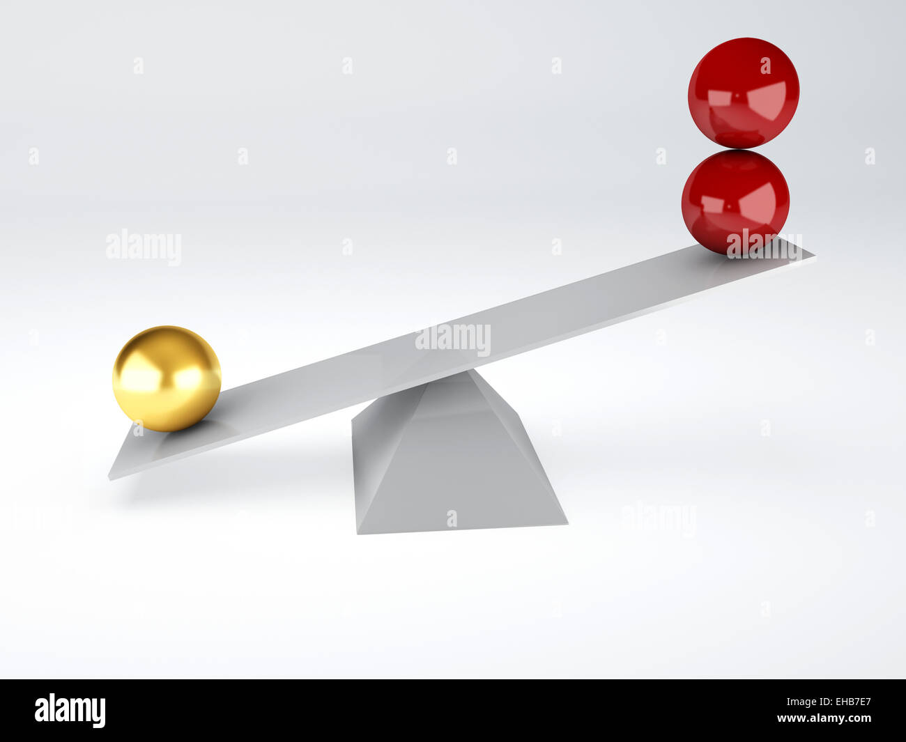 two balls. Balance concept Stock Photo