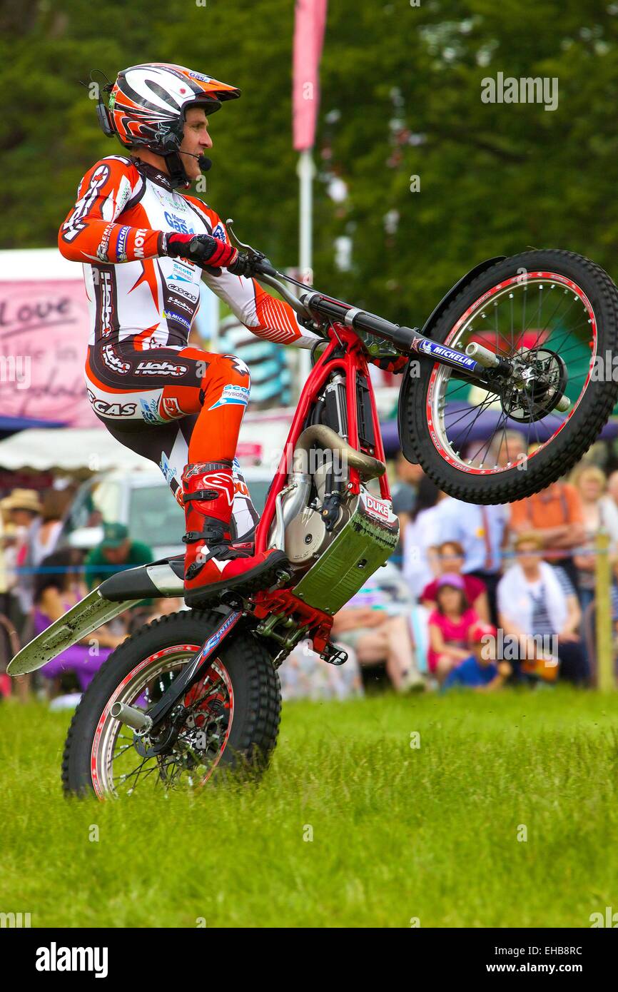 Steve Colley Motorcycle Stunt Show. Skelton Show Cumbria, England, UK