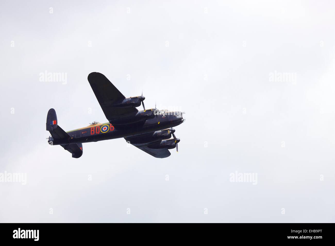 Battle of Britain Memorial Flight. Avro Lancaster B1 Bomber. Windermere Air Show 2011, Cumbria, UK. Stock Photo