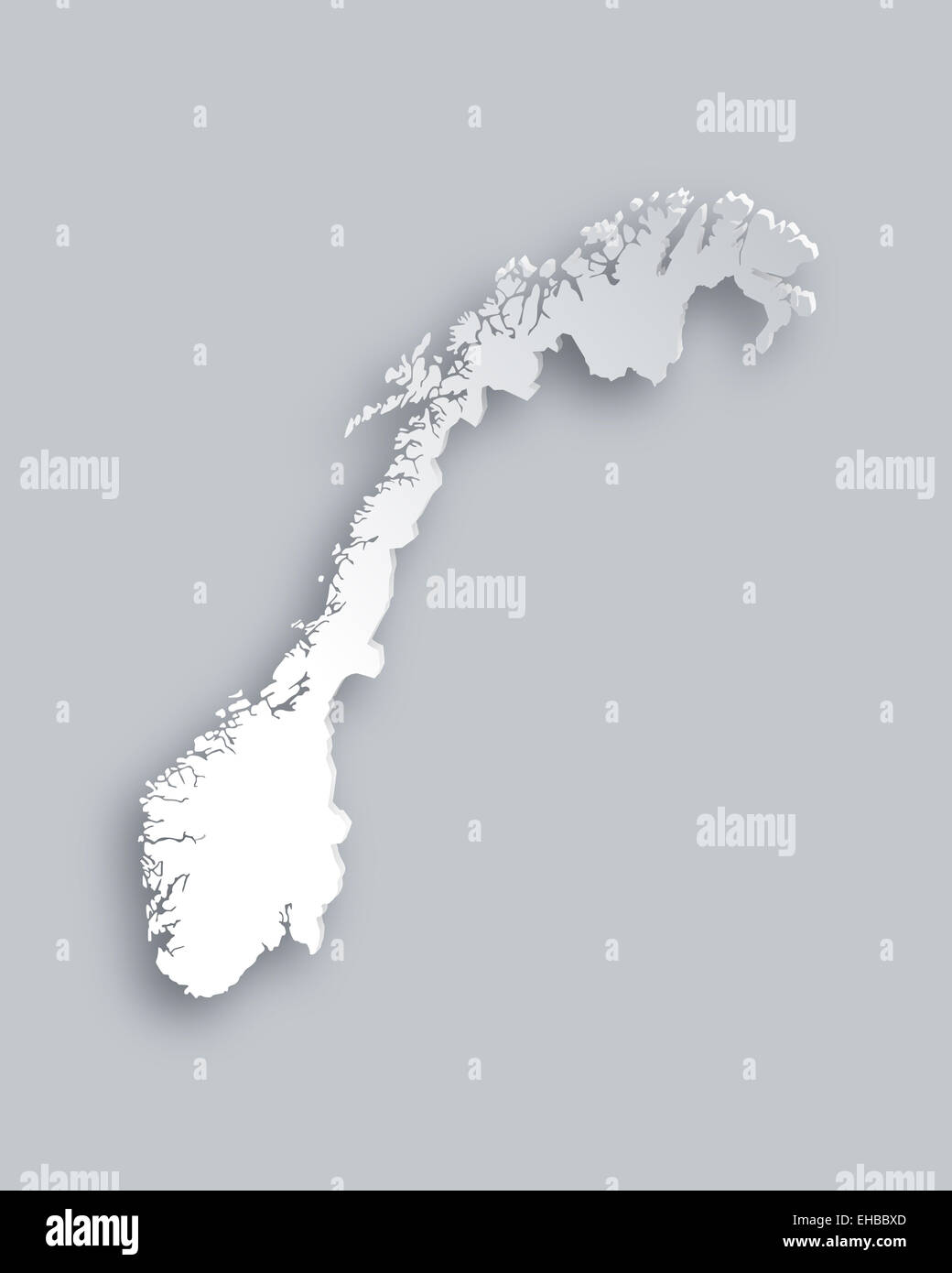 Map of norway modern hi-res stock photography and images - Alamy