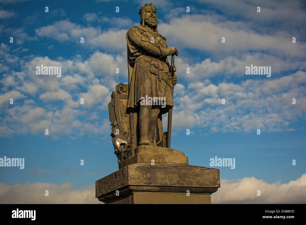King Robert the Bruce statue at Stirling Castle Stock Photo