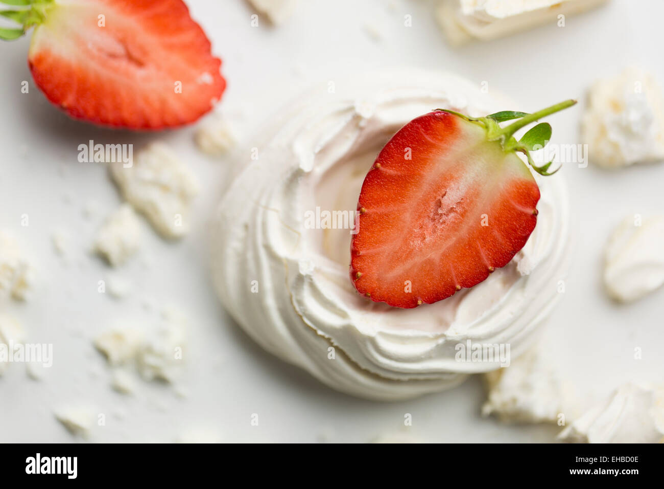 Series on Eton Mess, a traditional English dessert of strawberries