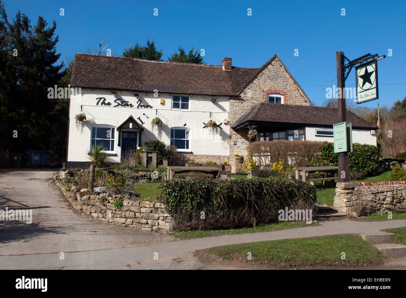 The Star Inn, Ashton under Hill, Worcestershire, England, UK Stock Photo