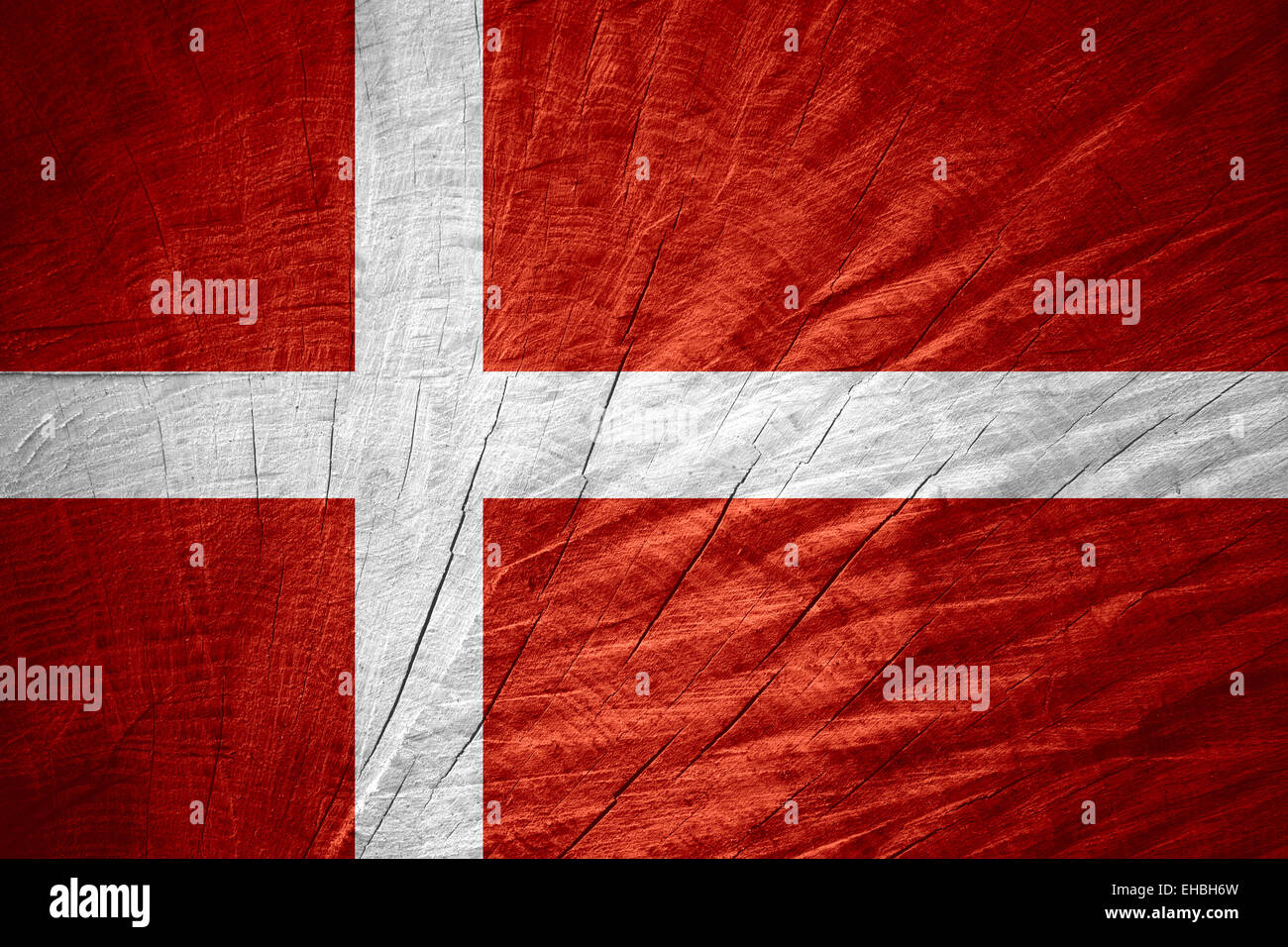 Denmark flag or Danish banner on wooden texture Stock Photo - Alamy