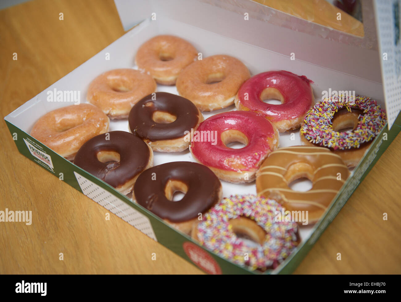 Krispy Kreme Doughnuts Box Treats Desserts Stock Photo Alamy