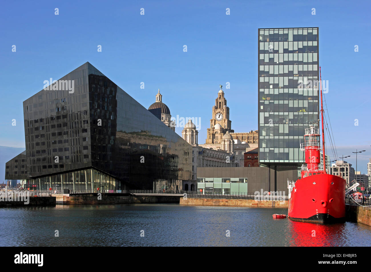 Skyline at Liverpool's Canning Dock Stock Photo