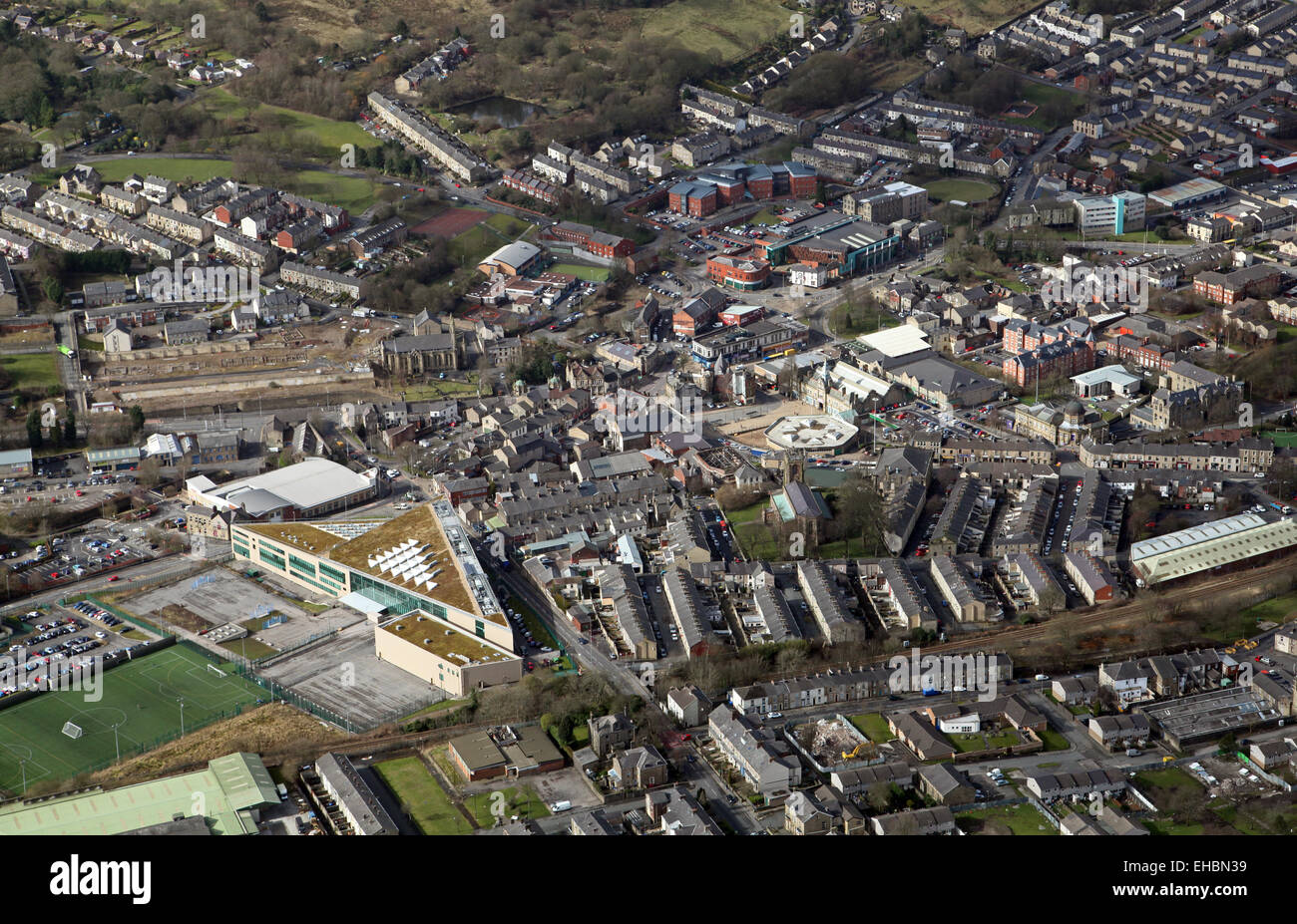 aerial view of the Lancashire town of Darwen Stock Photo Alamy
