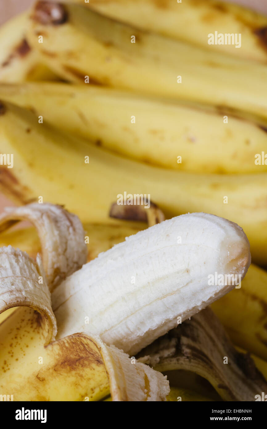 peeled ripe banana Stock Photo