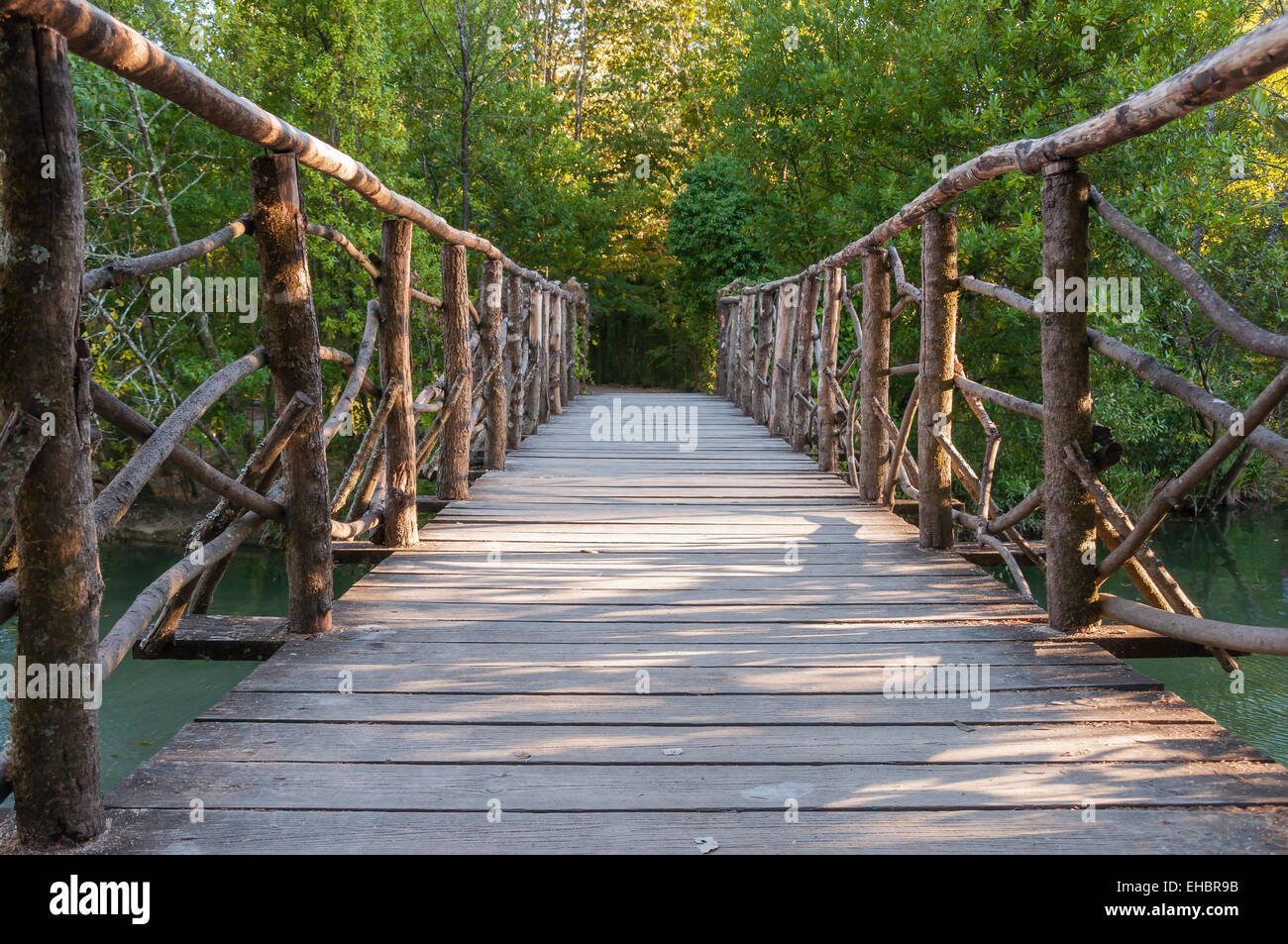 Wooden bridge park hi-res stock photography and images - Alamy