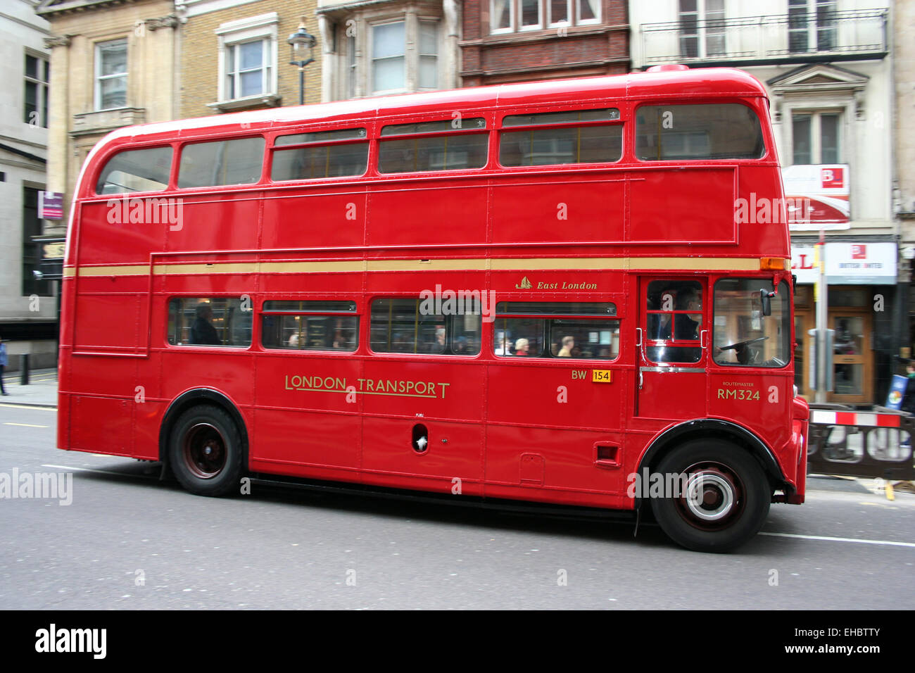 LONDON - APRIL 5,2008: Heritage Routemaster Bus operating in London on April 5, 2008 in London, UK. Stock Photo