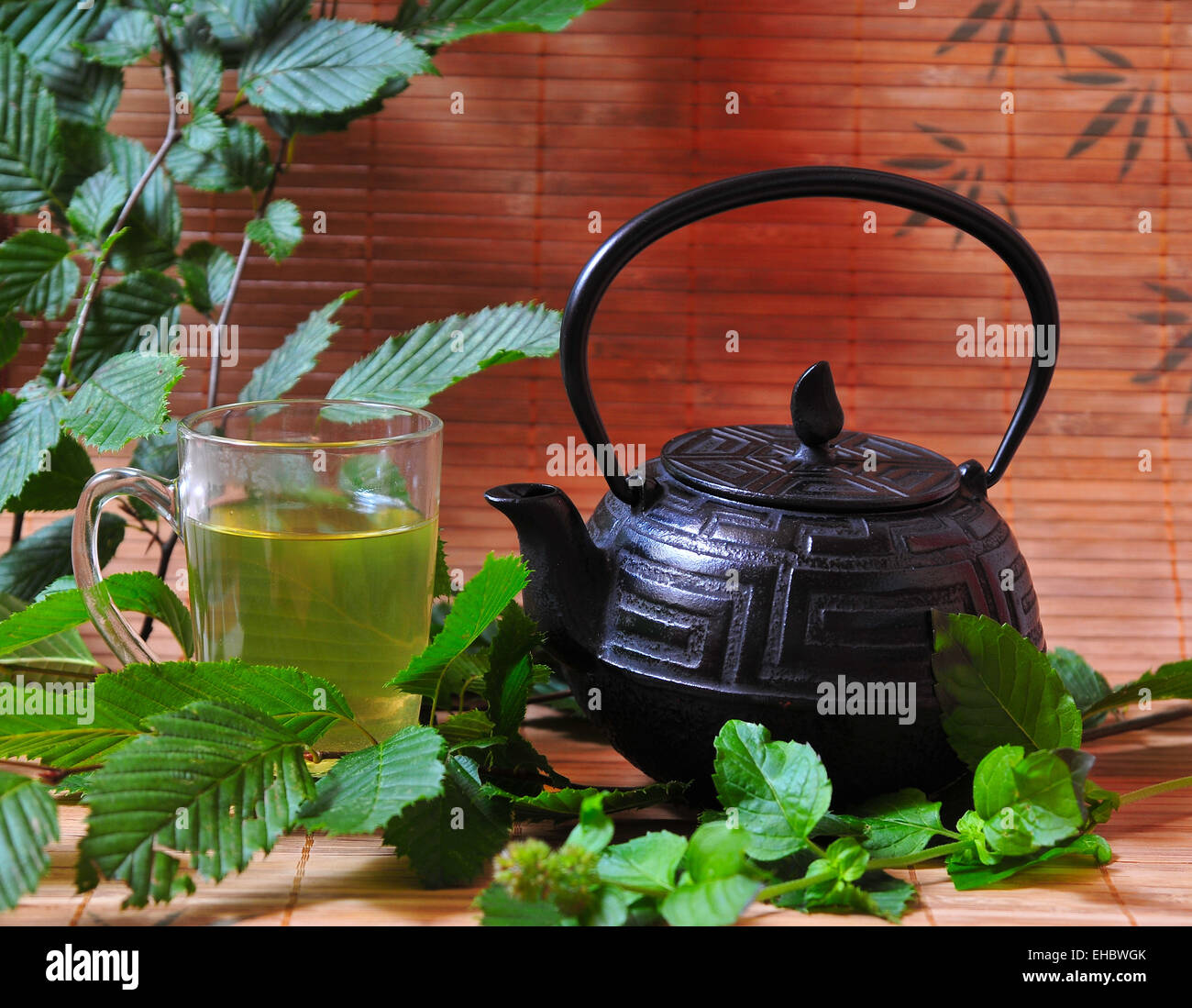 Tea and teapot Stock Photo Alamy