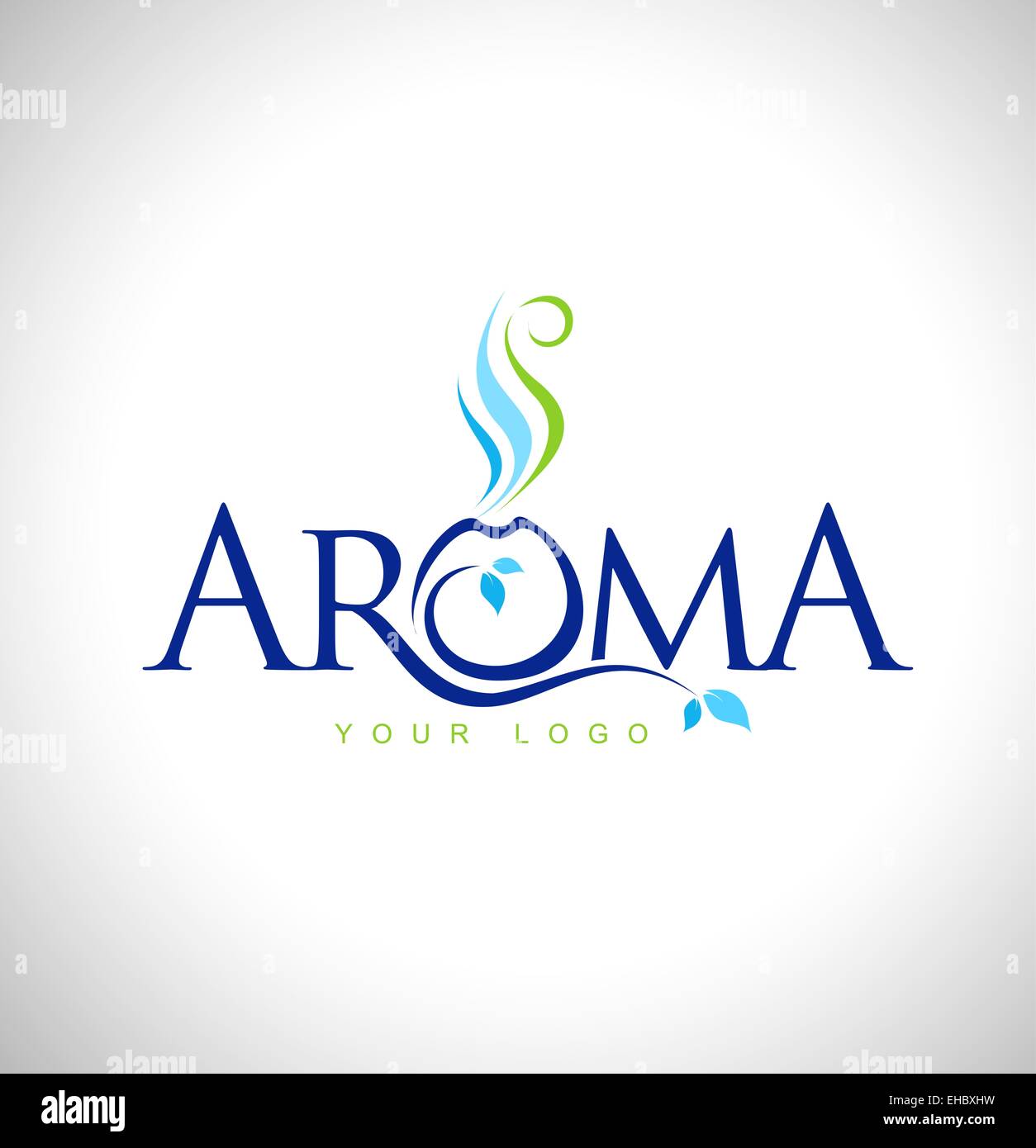 Aroma Therapy Logo Design. Aromatic oils design symbol. Aroma Text Icon. Stock Photo