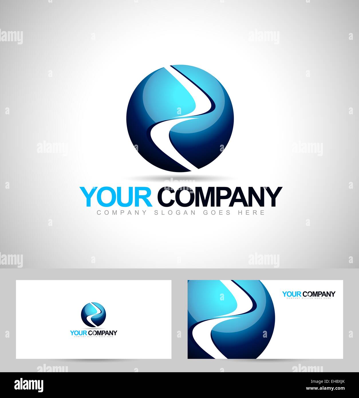 Sphere Logo Design.Letter S Logo. Creative Vector Sphere Icon with business card template. Stock Photo
