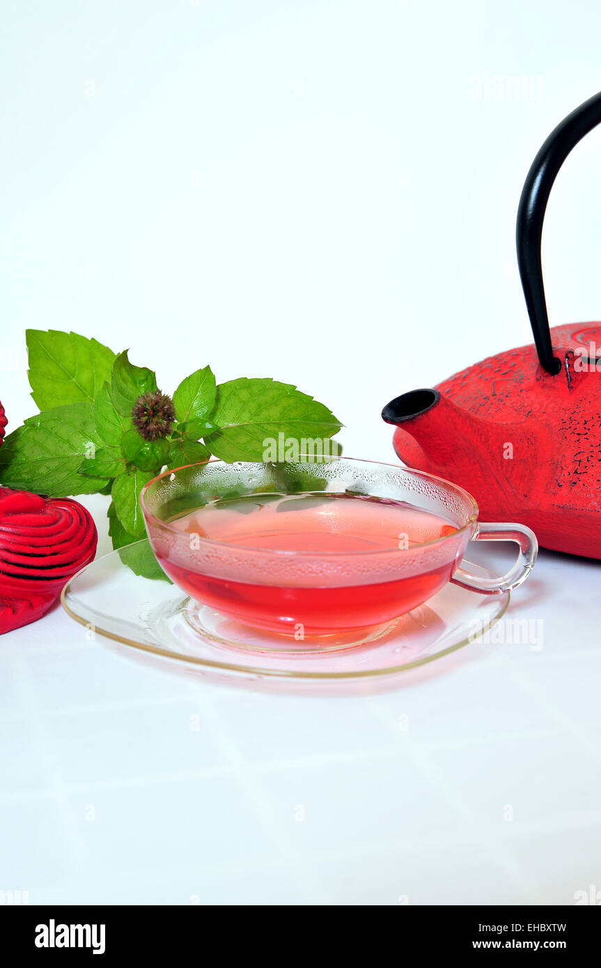 Tea and teapot Stock Photo Alamy