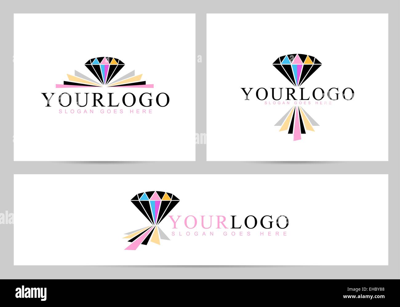 Diamond Logo Vector. Creative ring logo design with diamond stone on ...