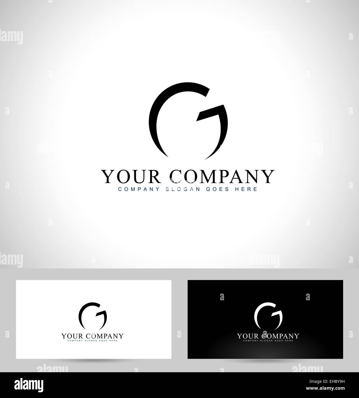 Letter G Logo Design. Creative logo of a letter G and business card template design. Stock Photo