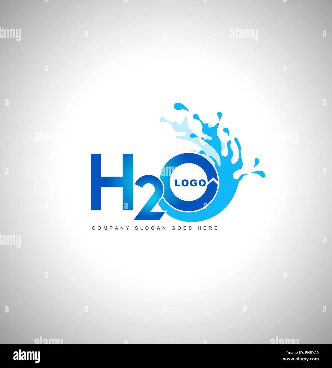 Water logo vector.Creative blue water splash with drops Stock Photo