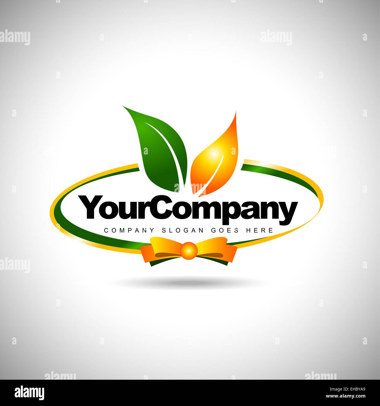 Leaf Label Logo Food Company Logo Icon Creative Vector For A Food Company With Leafs Stock Photo Alamy