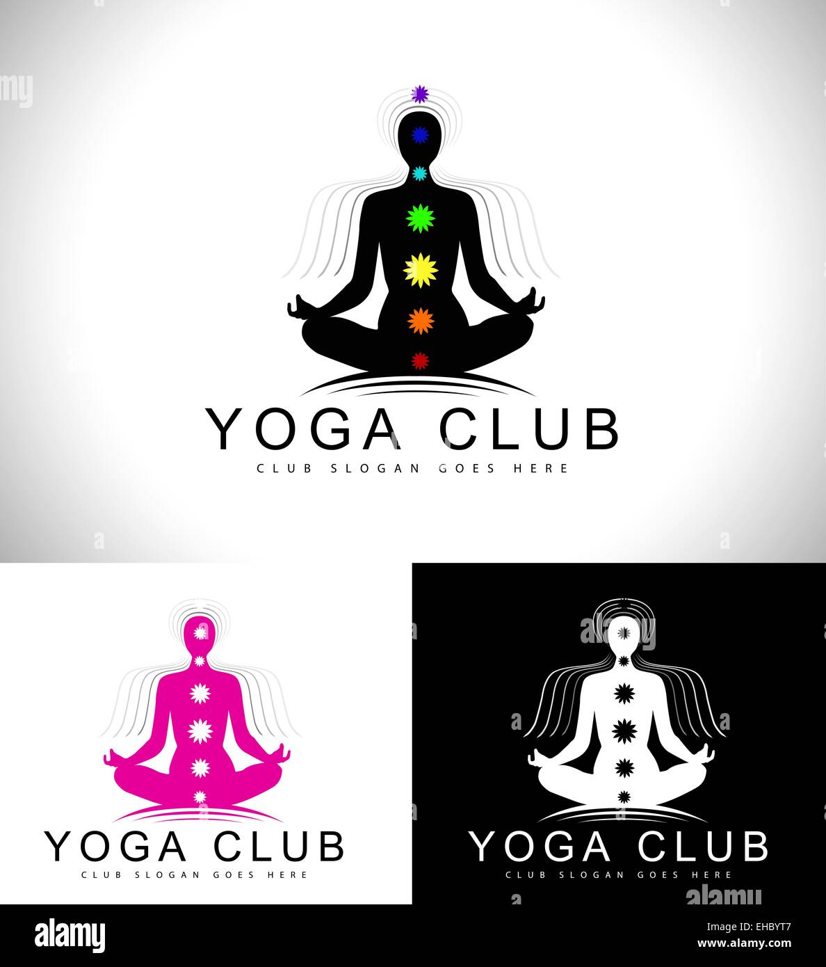 Yoga logo hi-res stock photography and images - Alamy