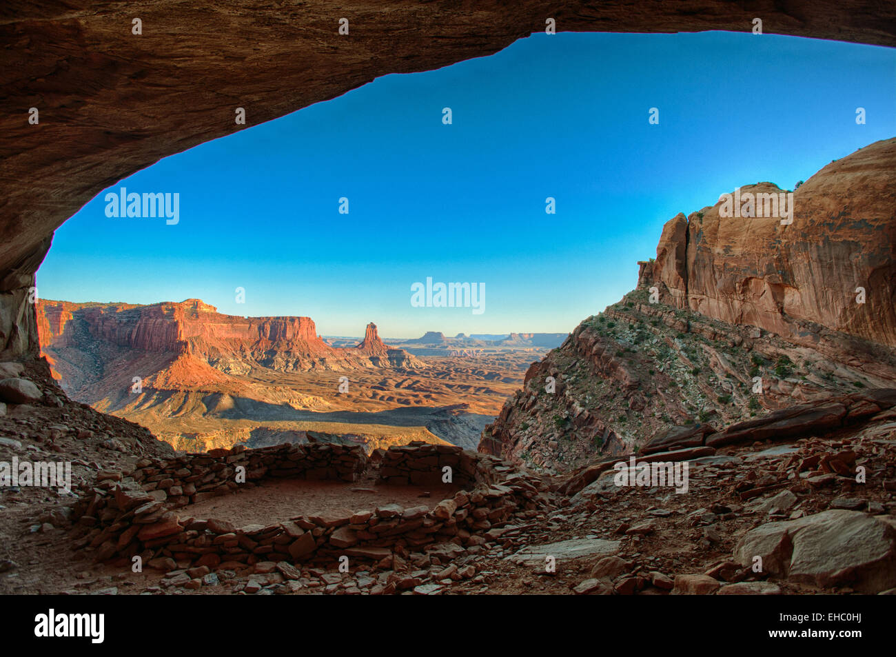 Lost Kiva Canyonlands National Park Stock Photo