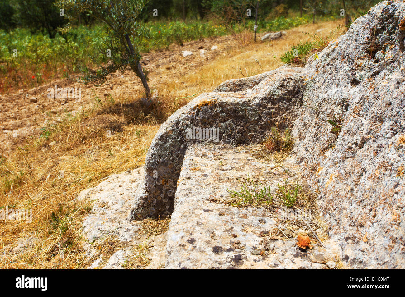 Co. Balati, prehistoric altar. Sicily Stock Photo - Alamy